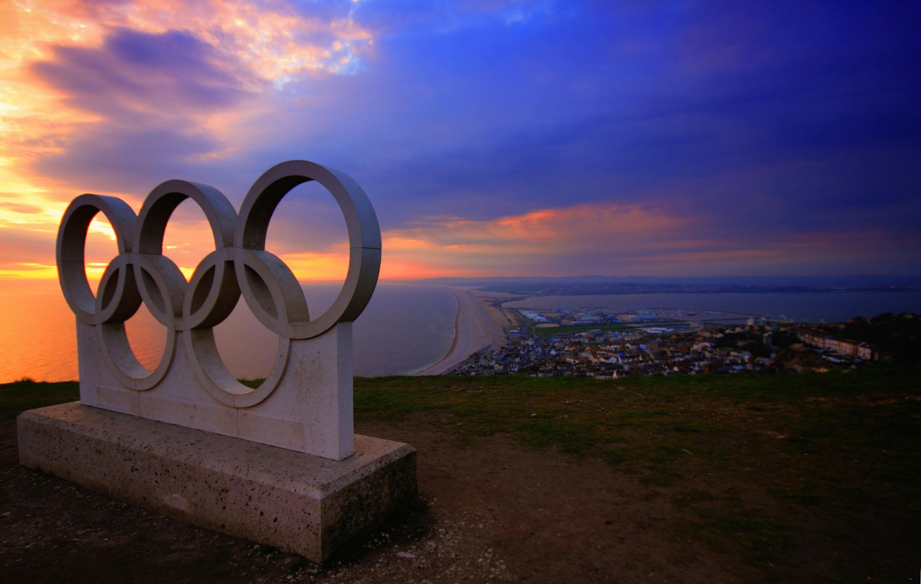 gray olympics concrete block